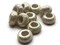 10 13mm Off White Beige Porcelain Rondelle Large Hole High Luster Beads